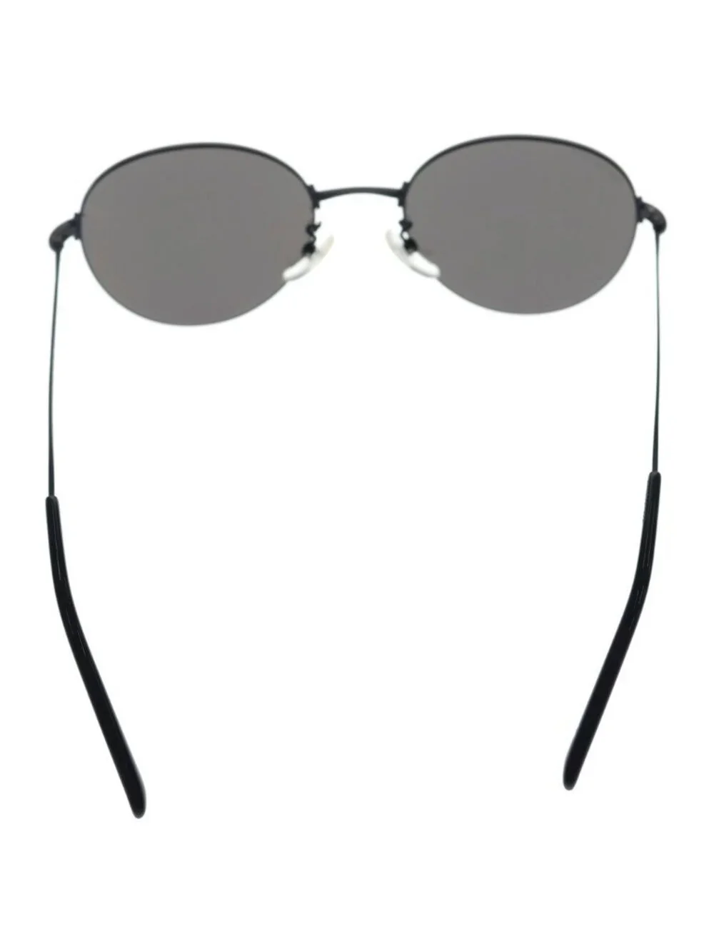 Balenciaga Metal Rim Lens Over Frame Logo Sunglasses Eyewear Black
